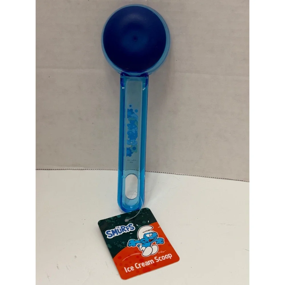 The Smurfs Blue Plastic Ice Cream Scoop Smurfette Hefty Smurf‎ Best Brands NWT
